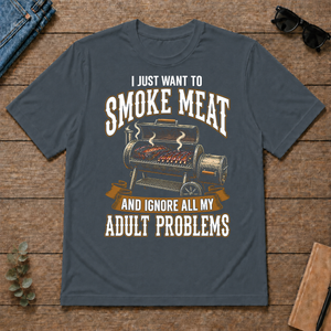 Vintage I Just Want To Smoke Meat - dark-heather - TS2D-DarkHeather