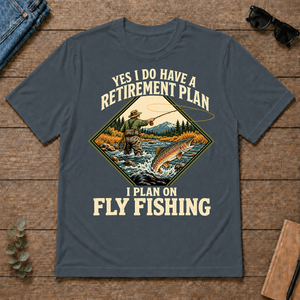 I Plan On Fly Fishing - dark-heather - TS2D-DarkHeather