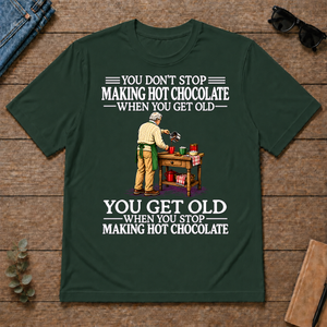 Old Man Don't Stop Making Hot Chocolate - forest-green - TS2D-ForestGreen