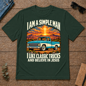 I Like Classic Trucks & Believe In Jesus - forest-green - TS2D-ForestGreen