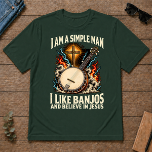 I Like Banjos & Believe In Jesus - forest-green - TS2D-ForestGreen
