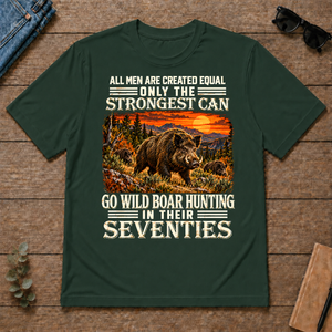 Wild Boar Hunting Strongest Man In Seventies - forest-green - TS2D-ForestGreen