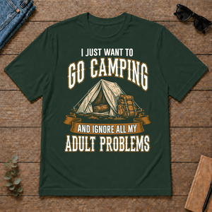 Vintage I Just Want To Go Camping - forest-green - TS2D-ForestGreen