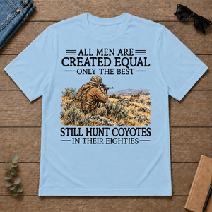 All Men Are Created Equal Coyote Hunting 80s - light-blue - TS2D-LightBlue