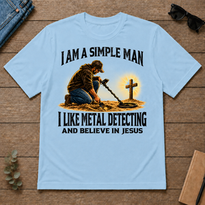 I Am Simple Man I Like Metal Detecting - light-blue - TS2D-LightBlue