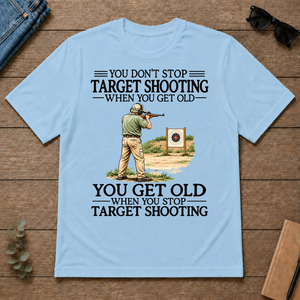 Don't Stop Target Shooting Vintage Art - light-blue - TS2D-LightBlue