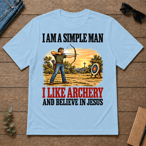 I Like Archery And Believe In Jesus - light-blue - TS2D-LightBlue