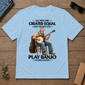 Best Banjo Players in Their Eighties - light-blue - TS2D-LightBlue
