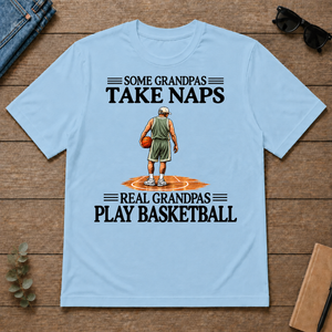 Real Grandpas Play Basketball Vintage - light-blue - TS2D-LightBlue