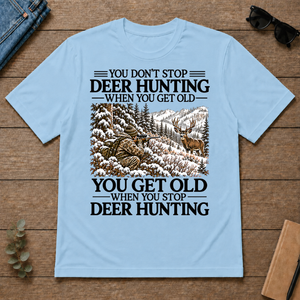 Don't Stop Mule Deer Hunting Snow - light-blue - TS2D-LightBlue