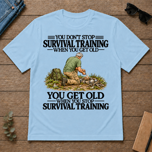 Don't Stop Survival Training Vintage Art - light-blue - TS2D-LightBlue