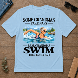 Real Grandmas Swim - light-blue - TS2D-LightBlue
