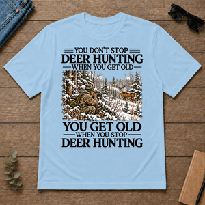 Don't Stop Whitetail Deer Hunting Snow - light-blue - TS2D-LightBlue