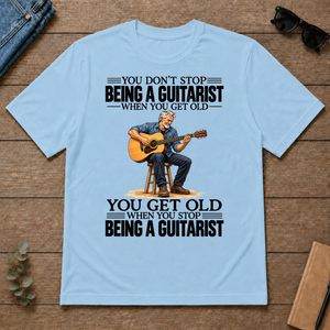 Vintage You Get Old When You Stop Being A Guitarist - light-blue - TS2D-LightBlue