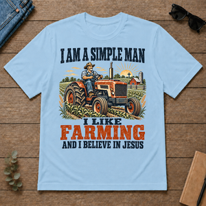 I Like Farming And Believe In Jesus - light-blue - TS2D-LightBlue