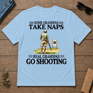 Real Grandpas Go Shooting Vintage - light-blue - TS2D-LightBlue