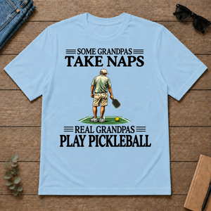 Real Grandpas Play Pickleball Vintage - light-blue - TS2D-LightBlue