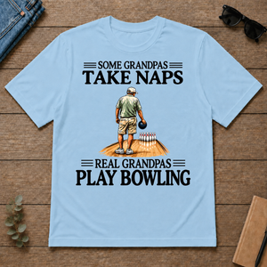 Real Grandpas Play Bowling Vintage - light-blue - TS2D-LightBlue