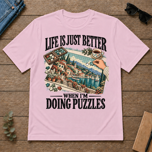 Life Is Just Better When I'm Doing Puzzles - light-pink - TS2D-LightPink