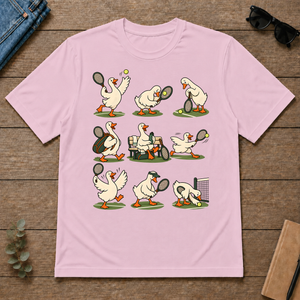 Funny Ducks Playing Tennis - light-pink - TS2D-LightPink