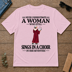A Woman Still Sings In A Choir In Her Seventies - light-pink - TS2D-LightPink