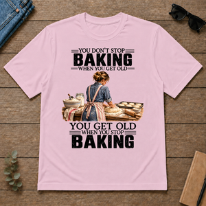 Vinatge You Get Old When You Stop Baking - light-pink - TS2D-LightPink