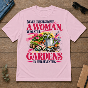 A Woman Still Gardens In Her Seventies - light-pink - TS2D-LightPink