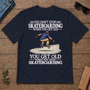 Old Man Don't Stop Skateboarding - navy - TS2D-Navy
