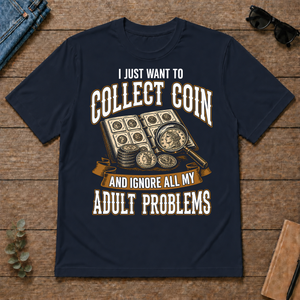 Vintage I Just Want To Collect Coin - navy - TS2D-Navy