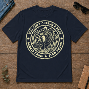 You Can't Outrun A Bear Always Bring A Slow Friend - navy - TS2D-Navy