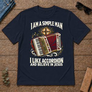 I Like Accordion & Believe In Jesus - navy - TS2D-Navy