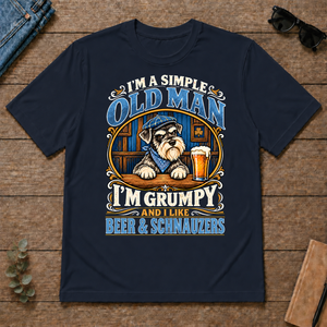 Funny I Like Beer & Schnauzers - navy - TS2D-Navy