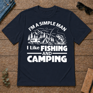 I Like Fishing And Camping - navy - TS2D-Navy