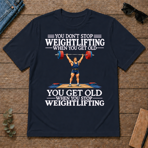 Old Man Don't Stop Weightlifting - navy - TS2D-Navy