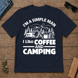 I Like Coffee And Camping - navy - TS2D-Navy