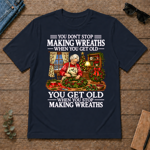 Old Woman Don't Stop Making Wreaths - navy - TS2D-Navy