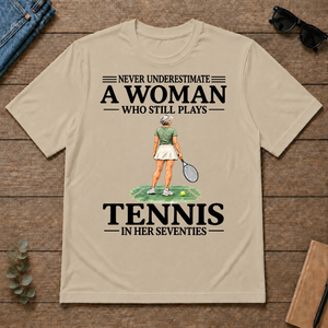 A Woman Still Plays Tennis In Her Seventies - sand - TS2D-Sand