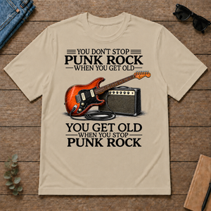 Don't Stop Playing Punk Rock Vintage Art - sand - TS2D-Sand