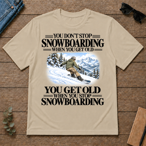 Don't Stop Snowboarding Vintage Art - sand - TS2D-Sand