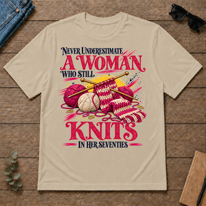 A Woman Still Knits In Her Seventies - sand - TS2D-Sand