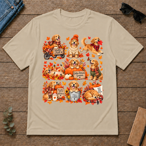 Golden Retriever Hello Fall - sand - TS2D-Sand