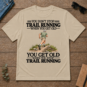 Don't Stop Trail Running Vintage Art - sand - TS2D-Sand