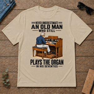 An Old Man Still Plays The Organ In His 70s - sand - TS2D-Sand