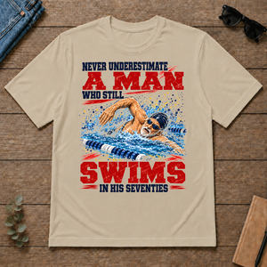 A Man Still Swims In His 70s - sand - TS2D-Sand