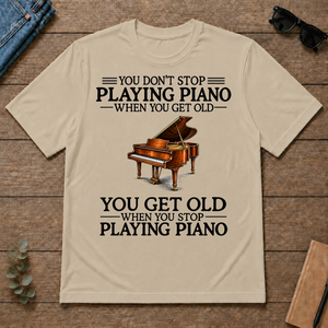 Don't Stop Playing Piano Vintage Art - sand - TS2D-Sand