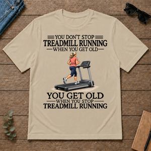 Don't Stop Treadmill Running Woman - sand - TS2D-Sand