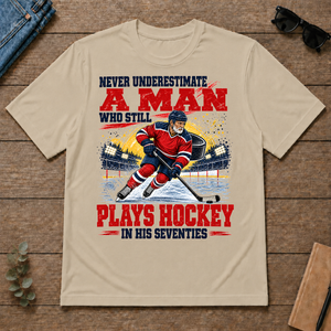A Man Still Plays Hockey In His 70s - sand - TS2D-Sand