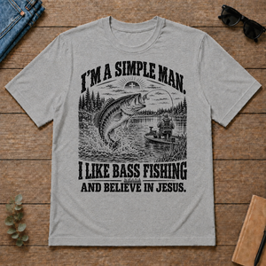 I like Bass Fishing Believe In Jesus - sport-grey - TS2D-SportGrey