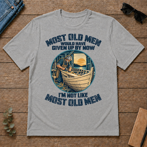 Building Boat I'm Not Like Most Old Men - sport-grey - TS2D-SportGrey