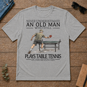 An Old Man Who Still Plays Table Tennis In His Seventies - sport-grey - TS2D-SportGrey